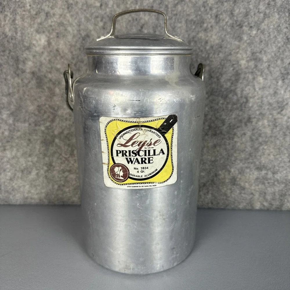 Vintage LEYSE Priscilla Ware Aluminum Co. 4 Quart / 1 Gallon Milk Can 2834